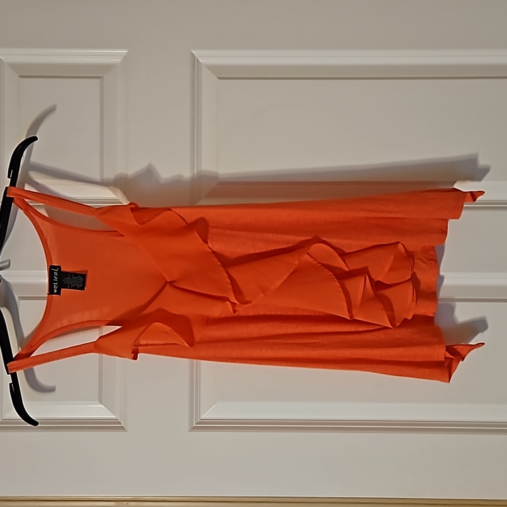 Wet Seal Orange Ruffle Tank Camisole